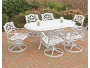 Biscayne 7PC Dining Set 72 Oval Table Swivel Chairs by Home Styles