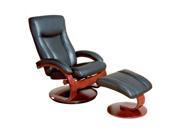 Contemporary Oslo Leather Recliner with Ottoman