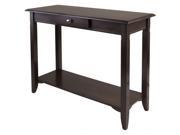 Banded Cappuccino Console Table by Winsome Trading