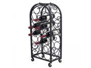 20 Bottle Wine Cage with Scrolls by Pangaea Trading