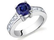 Simply Sophisticated 1.75 carats Sapphire Ring in Sterling Silver Size 6