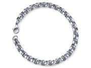 Cool and Classy Mens Stainless Steel Rolo Link Bracelet