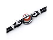 Red Glass Roundel Bead Stainless Steel Silicon Bracelet