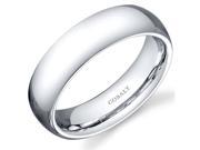 Traditional 6mm Comfort Fit Platinum Finish Mens Cobalt Wedding Band Ring Size 13