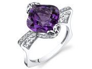 Amethyst Ring 14Kt White Gold 4.6 Cts