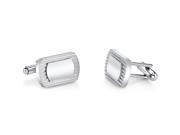 ID Style Lined Stainless Steel Cufflinks