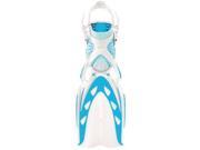 Mares X Stream Open Heel Scuba Diving and Snorkeling Fins Small LTBLUE White