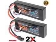 PowerHobby 2S 7.4V 4000mAh 20C 2x Lipo Battery Pack w Traxxas Plug Hard Case 2