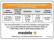 Medela Milk Storage Guidelines Magnet 1 Each