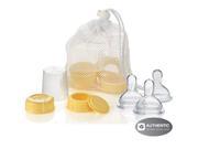 Medela Breastmilk Bottle Spare Parts with 3 Slow flow Wide Base Nipples by Me