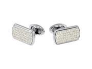 Stainless Steel Cuff Links with CZ s