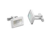 Stainless Steel Mother of Pearl Cuff Links