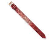 Moog Rose pltd Red Black Python Texture Calf Leather Watch Band