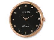 Moog Rose Pol. Stnlss Stl Black Dial All Crystalstal Mrkrs Watch Only