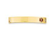 14K Yellow Gold Medical Jewelry ID Plate