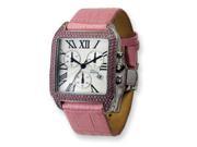 Moog Fashionista Swarovski Case Pink Strap Chronograph Watch