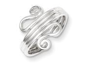Sterling Silver Polished Scroll Toe Ring