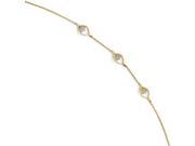 Leslie s 14k White Gold ith White Rhodium Polished and Textured Anklet with 1in ext