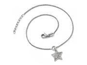 Leslies Sterling Silver Textured Star Anklet with 1in ext