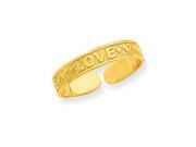14K Yellow Gold Love Toe Ring