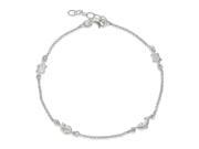 Sterling Silver Polished Animal with 1in ext. Anklet