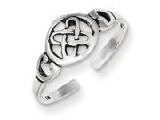 Sterling Silver Antiqued Celtic Knot Toe Ring