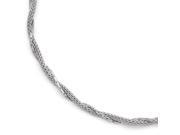 Leslie s Sterling Silver Polished Twisted Anklet with 1in ext