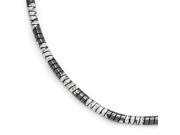 Leslie s Sterling Silver Ruthenium plated Diamond cut Anklet with 1in ext