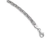 Leslie s Sterling Silver Textured Three Strand Anklet with 1in ext