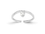 Sterling Silver Cubic Zirconia Toe Ring