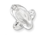 Sterling Silver Sandal Cubic Zirconia Toe Ring
