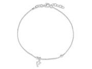 Sterling Silver Box Chain with Dolphin Anklet