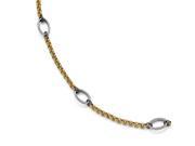 Stainless Steel Polished Yellow IP plated Anklet