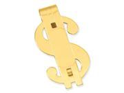 Gold plated Polished Dollar Sign Money Clip