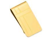 Gold plated Criss Cross Pattern Engravable Money Clip