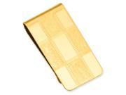 Gold plated Four Square Engravable Money Clip