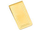 Gold plated with Engravable Area Florentined Money Clip