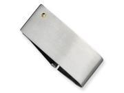 Stainless Steel Brushed Yellow IP plated Screw Accent Money Clip