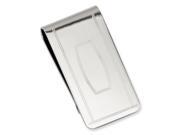 Rhodium plated with Engravable Area Money Clip