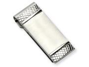 Stainless Steel Brushed and Textured Money Clip