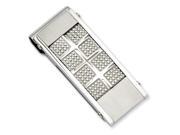 Stainless Steel Textured and Polished Money Clip