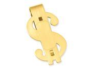 Gold plated Satin Finish Dollar Sign Money Clip