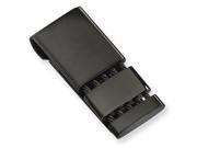 Stainless Steel Brushed and Polished Black IP plated Money Clip