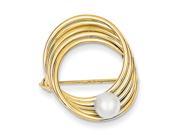 14K Yellow Gold Freshwater Cultured Pearl Pin
