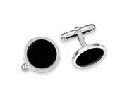 Sterling Silver Rhodium Plated Cuff Links