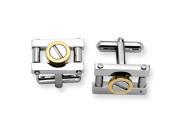 Stainless Steel Yellow IP plated Cuff Links