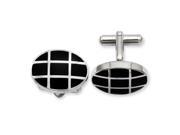 Stainless Steel Black IP plated Cuff Links