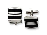 Stainless Steel Enameled Cuff Links