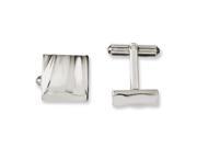 Stainless Steel Polished Concave Cuff Links