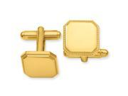 Gold plated Square Beaded Cuff Links